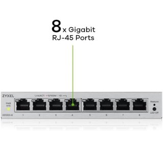 Switch Zyxel Ethernet 8 Puertos GS1200-8