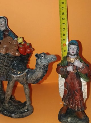 Lote figuras Belén camello y personas
