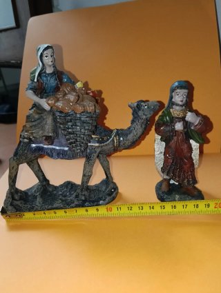 Lote figuras Belén camello y personas