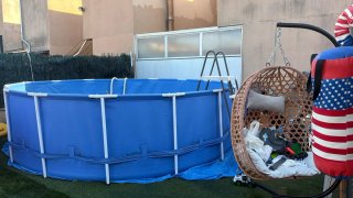 Piscina desmontable con escalera