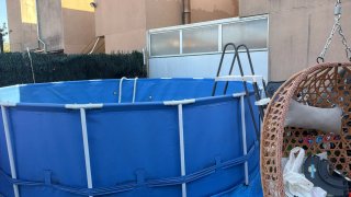 Piscina desmontable con escalera