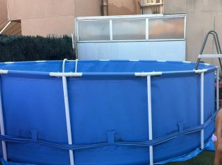 Piscina desmontable con escalera