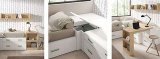 DORMITORIO JUVENIL CON 3 CAMAS