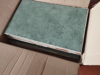 Azulejos verdes de cocina o baño