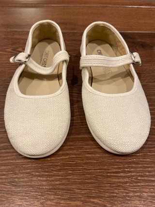 Manoletinas beige niña talla 30