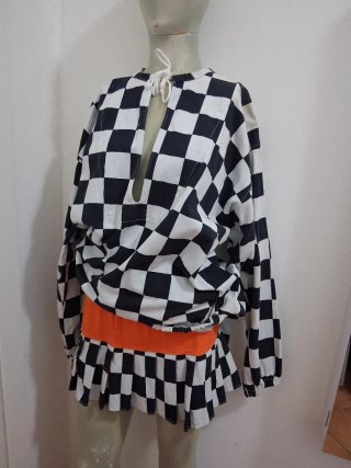 Casacca e gonna scacchi Carnevale Ivrea