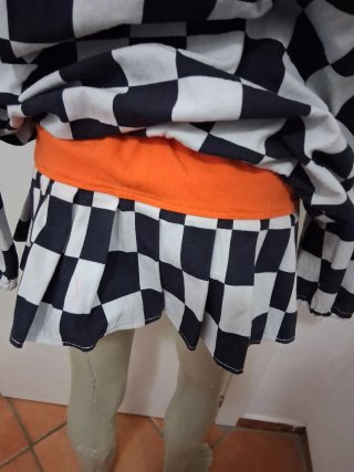 Casacca e gonna scacchi Carnevale Ivrea