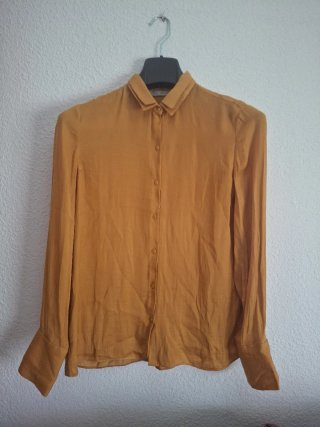 Camisa Zara Manga Larga Naranja