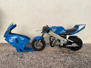 Mini moto Polini 910 Carena azul