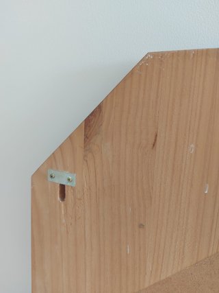 Specchio in legno con cornice angolare grigia