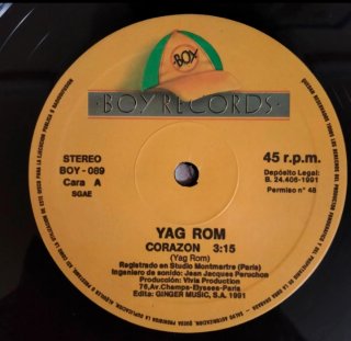 1991 HOUSE Boy Records Yag Rom - Corazon. Vinilo