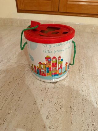 Juego construcción madera infantil