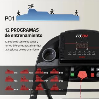 Cinta de Correr FitFiu MC-200 1500W, 14km/h