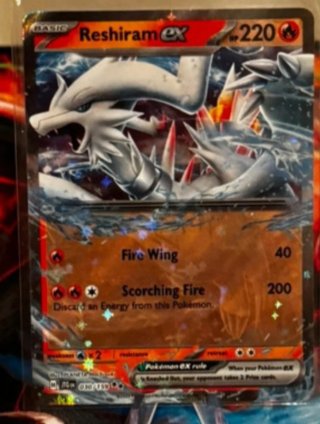 Carta Pokémon Reshiram EX ingles