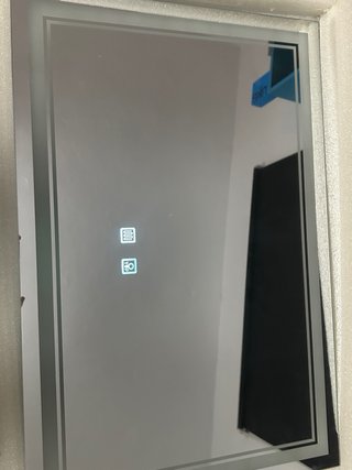 Specchio da bagno LED argento trasparente