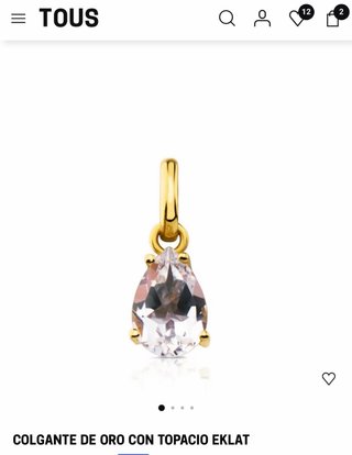 Colgante Tous Oro 18kt Topacio Blanco