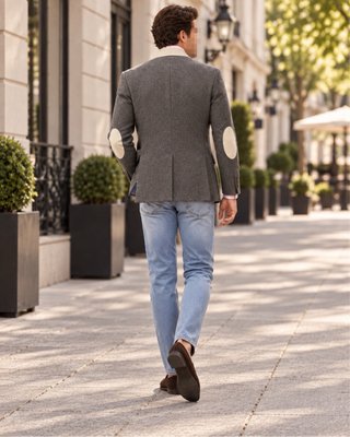 Americana Emidio Tucci Hombre Gris