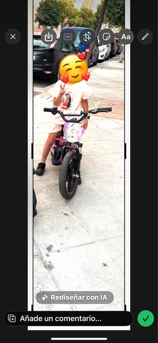 Bicicleta infantil rosa esta vinila de la karog