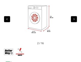 Lavadora Samsung Blanca. 8 kg de carga