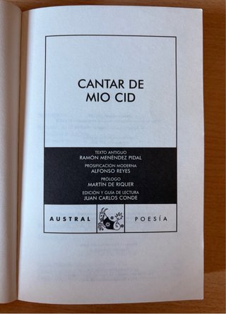 Cantar de Mio Cid