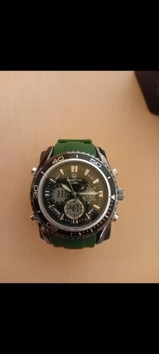 Reloj Deportivo Martyn Line Verde y Plateado
