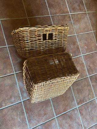 OFERTA!! Cestas de mimbre (Set de 2) apilables