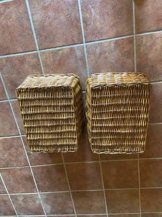OFERTA!! Cestas de mimbre (Set de 2) apilables