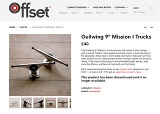 Ejes Skate GULLWING MISSION 160MM