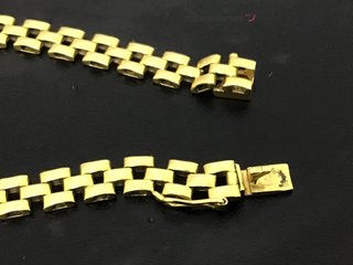 pulsera oro 18k con piedra con zafiro