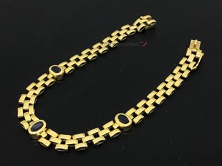 pulsera oro 18k con piedra con zafiro