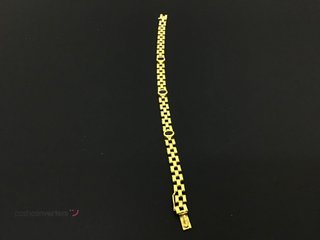 pulsera oro 18k con piedra con zafiro