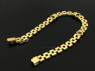 pulsera oro 18k con piedra con zafiro