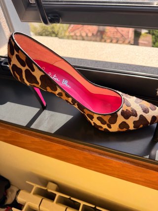 Zapatos Lolita Blu Tacon Animal Print Rosa T42