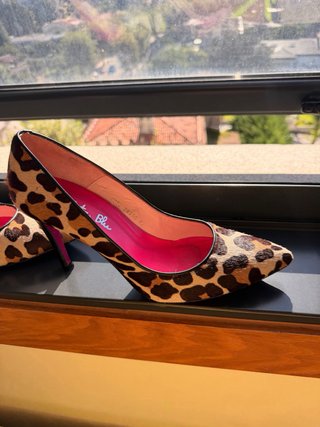 Zapatos Lolita Blu Tacon Animal Print Rosa T42
