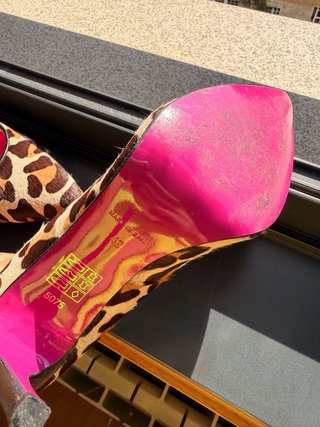 Zapatos Lolita Blu Tacon Animal Print Rosa T42