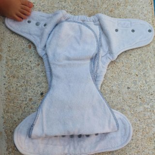 Pañal de tela azul