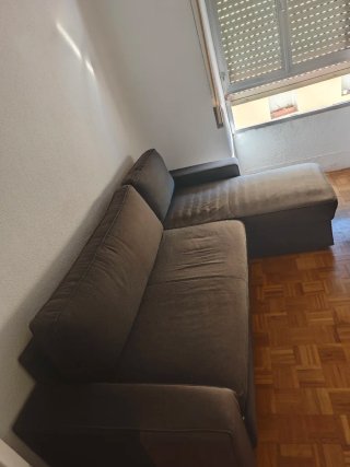 Sofá Chaise Longue Kivik Ikea Gris
