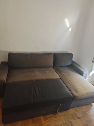 Sofá Chaise Longue Kivik Ikea Gris