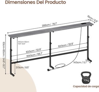 nuevo Mesa consola Luxstein elevable