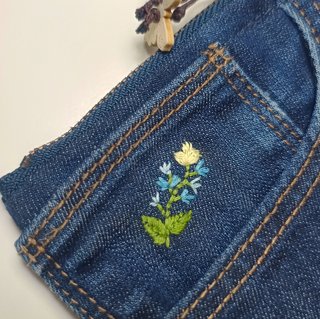 Monedero Jeans Reciclado Bordado