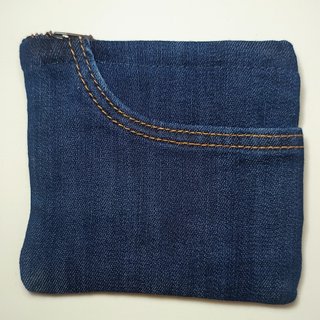 Monedero Jeans Reciclado Bordado