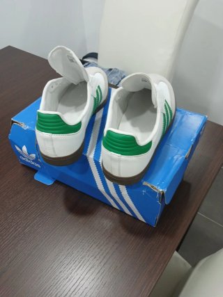 Zapatillas Adidas Samba Blancas y Verdes