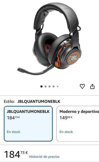 Auriculares JBL Quantum One Negros y Naranjas