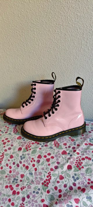 Stivali Dr. Martens 1940 Rosa in Vernice