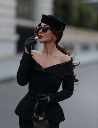 Gorro rígido imitación lana negro