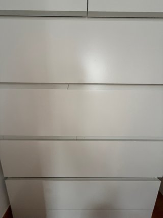Cómoda Malm IKEA 6 Cajones Blanca y Cristal inclui