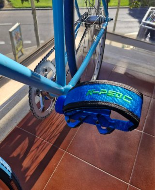 Bicicleta Single Speed Contrarreloj Azul