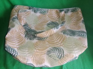 Bolso de tela estampado hojas
