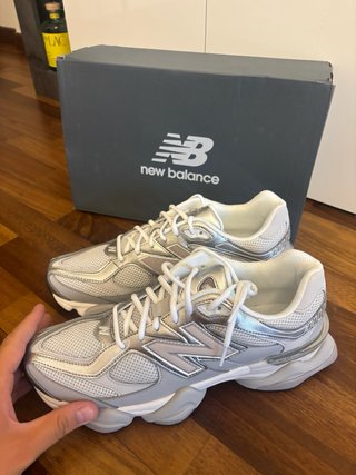 New Balance 9060 Tg. 46,5 Argento/Bianco