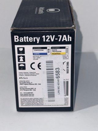 Batería Atlantis 12V-7Ah Plomo Sellada